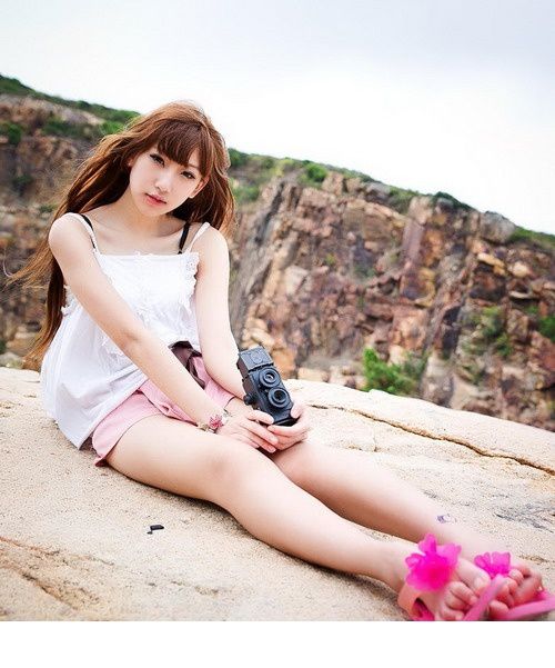 小清新嫩模谢芷蕙沙滩写真
