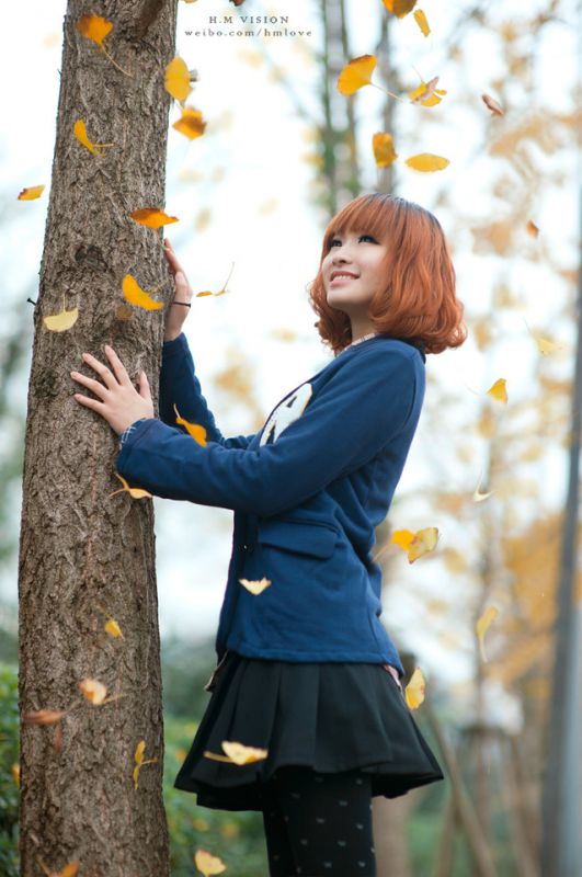 甜美学生制服小清新户外写真