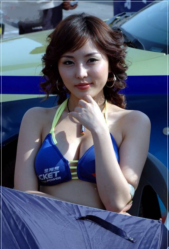 韩国车模特展览会摄影写真图片