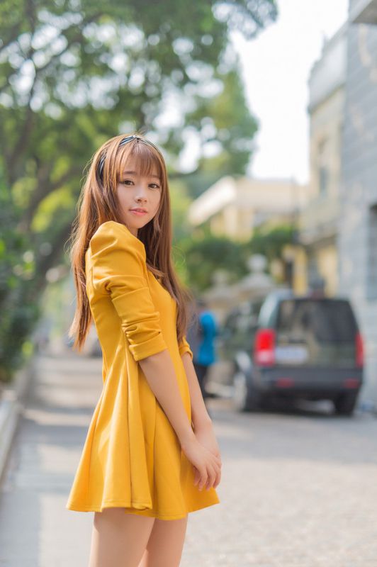 清纯甜美美眉户外高清写真照