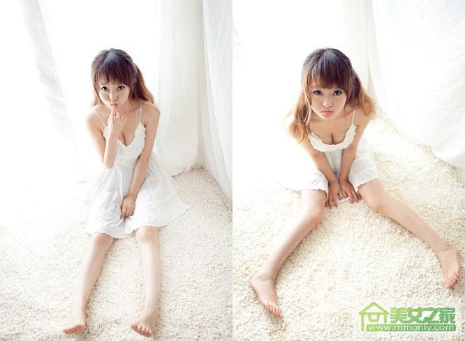 清纯小萝莉柳侑绮吊带睡衣爆乳写真