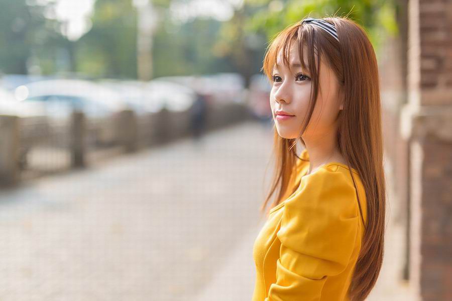 清纯甜美美眉户外高清写真照