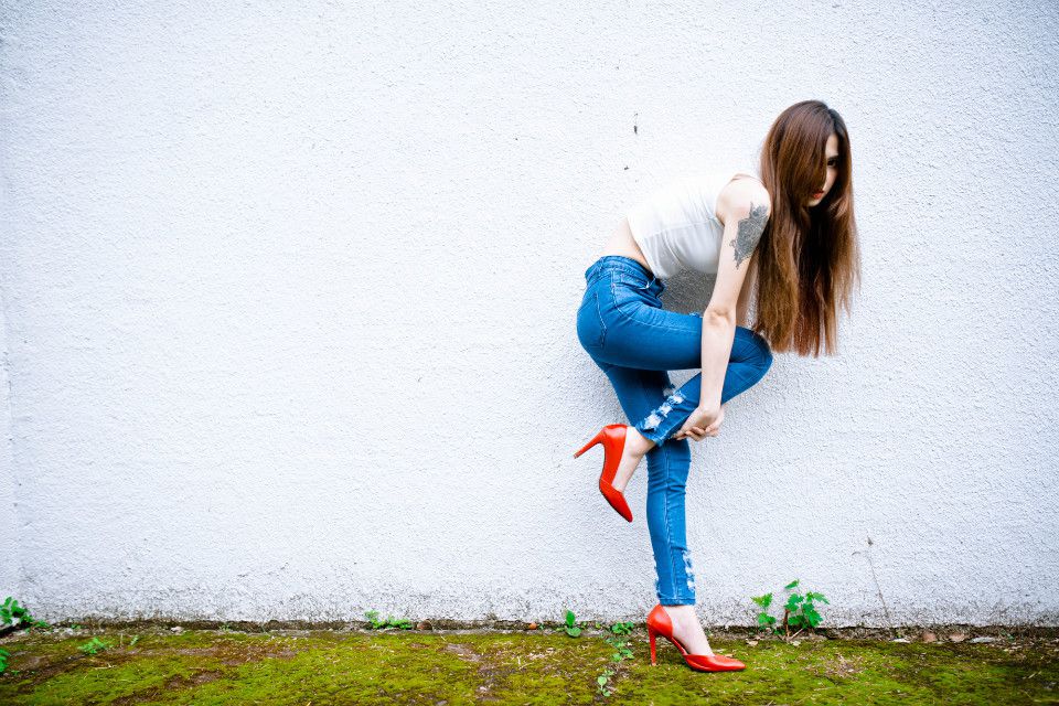 性感长腿美女街拍写真