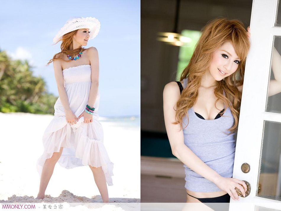 妩媚日本美女沙滩迷人写真