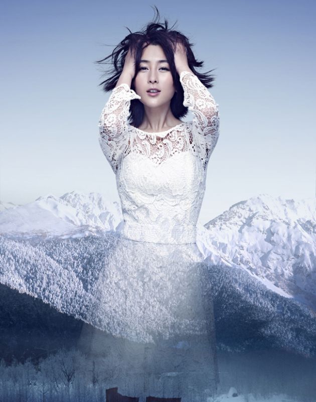 马苏镂蕾丝裙唯美迷人写真