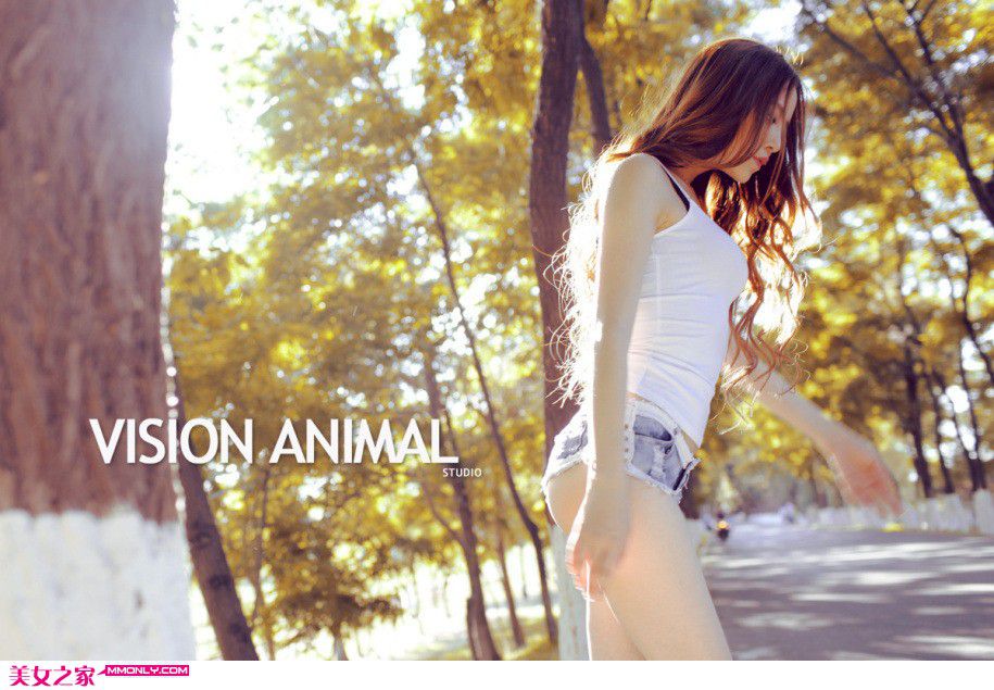 小清新牛仔裤美女杨雅熙户外写真