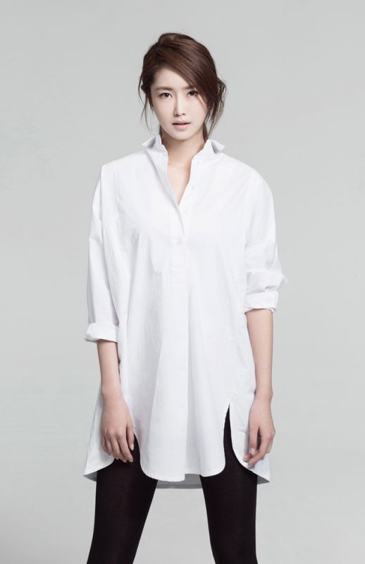 韩星郑珠妍白衬衫唯美写真