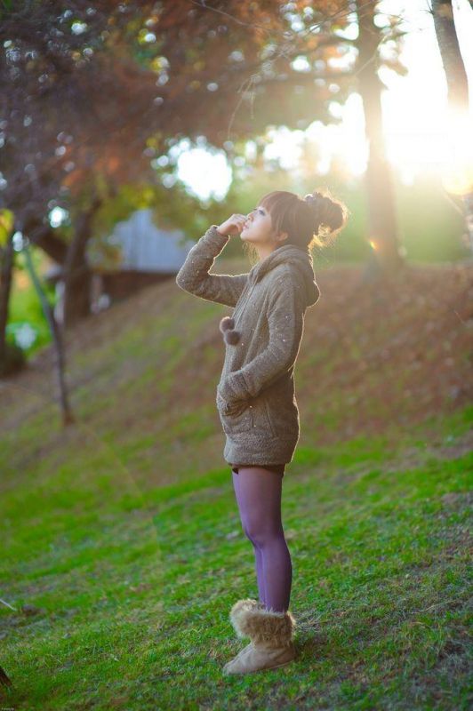 可爱丝袜美女街头高清写真