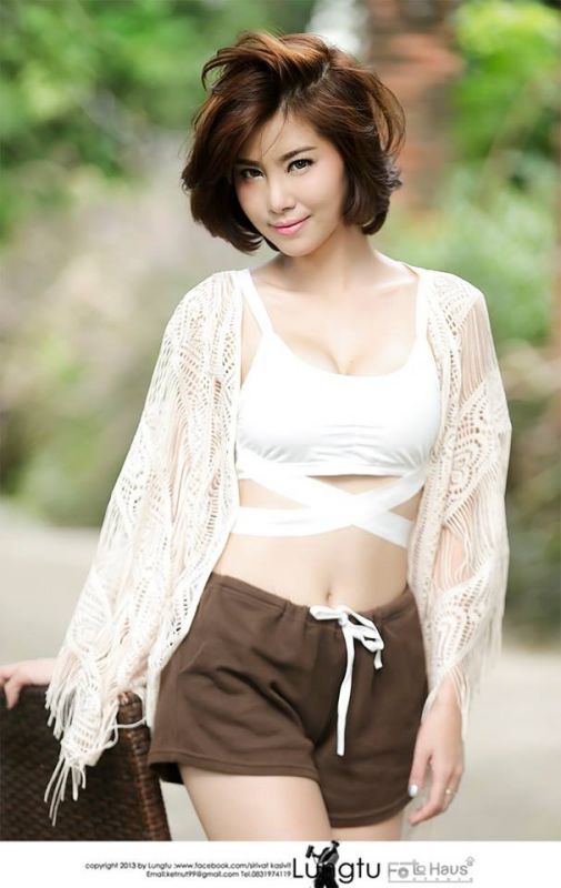 帅气短发美女Sathankorn Noomay私拍写真图片