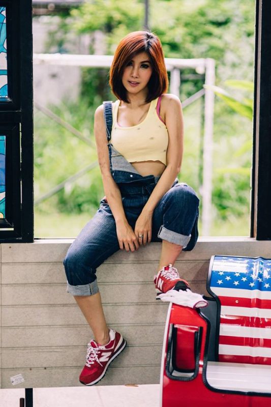 帅气短发美女Sathankorn Noomay私拍写真图片