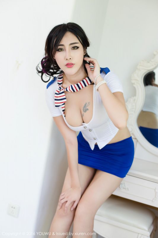 中俄混血儿孟狐狸私房制服诱惑图集