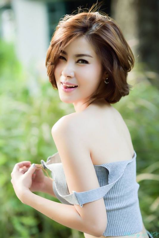 帅气短发美女Sathankorn Noomay私拍写真图片