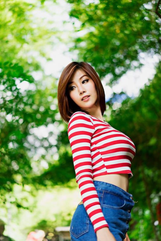 帅气短发美女Sathankorn Noomay私拍写真图片