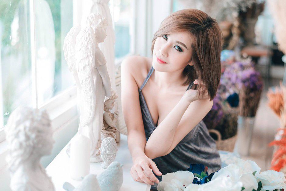 帅气短发美女Sathankorn Noomay私拍写真图片