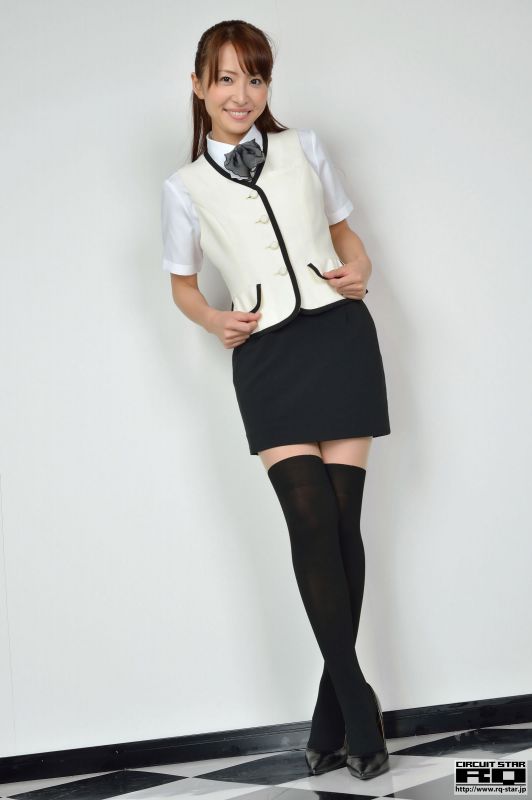 日本写真模特删玲菜制服摄影图片