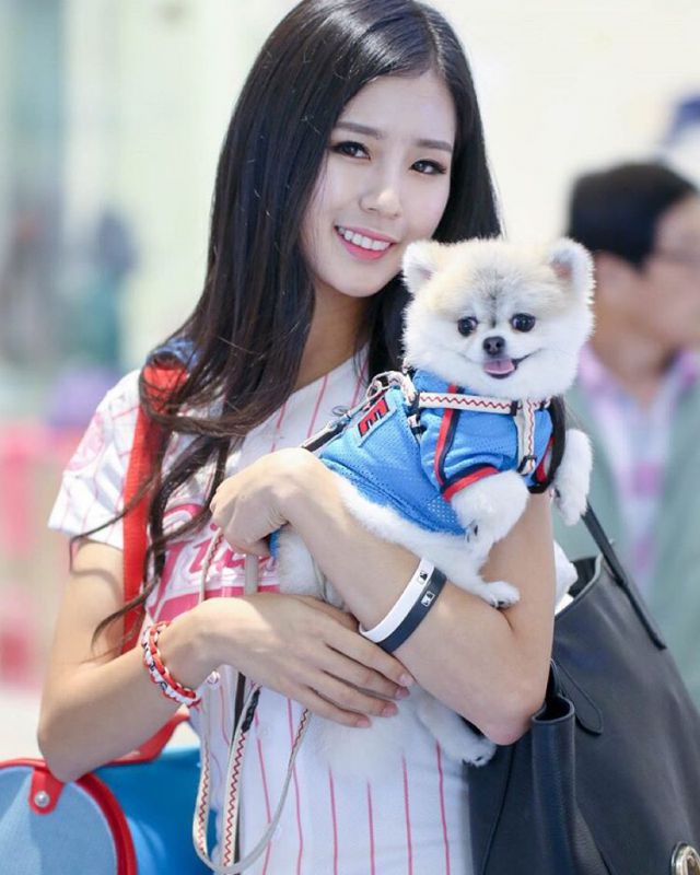 韩国美女啦啦队长朴琪梁自拍写真图片