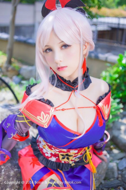 夏美酱图片BoLoli波萝社新刊宫本武藏一破cos写真套图