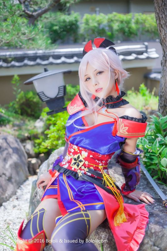 夏美酱图片BoLoli波萝社新刊宫本武藏一破cos写真套图
