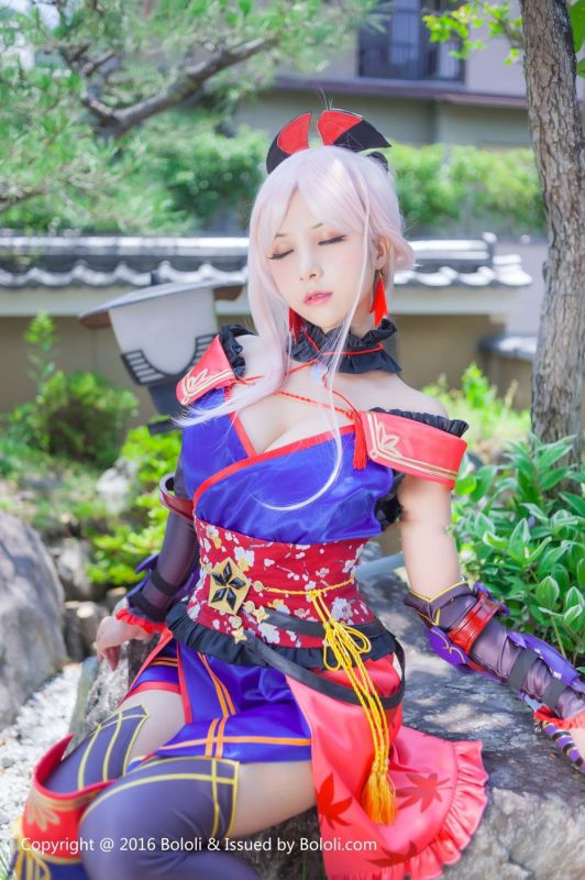 夏美酱图片BoLoli波萝社新刊宫本武藏一破cos写真套图
