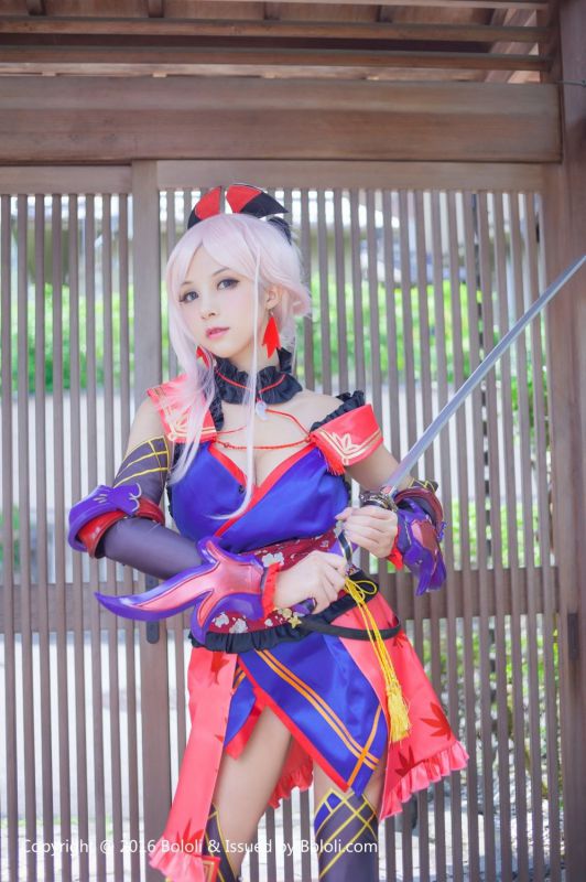 夏美酱图片BoLoli波萝社新刊宫本武藏一破cos写真套图