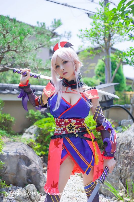 夏美酱图片BoLoli波萝社新刊宫本武藏一破cos写真套图