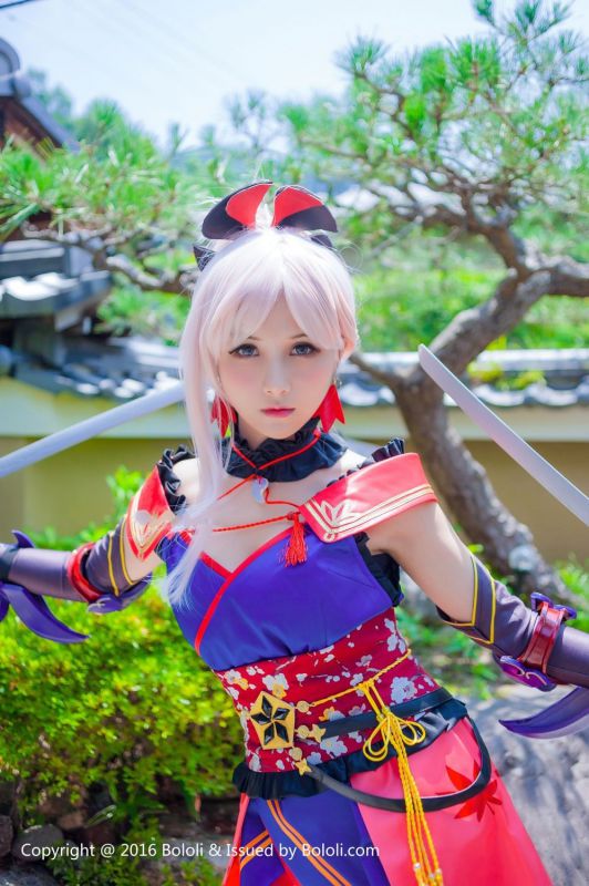 夏美酱图片BoLoli波萝社新刊宫本武藏一破cos写真套图