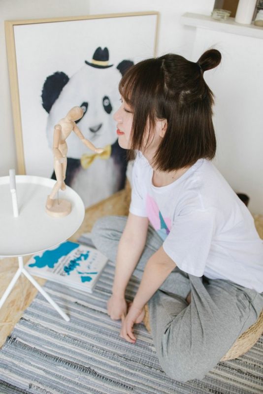 朝天辫邻家妹妹居家甜萌姿态可爱怜人私房唯美艺术写真