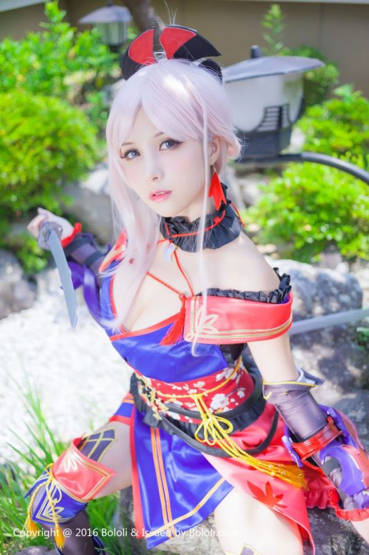 夏美酱图片BoLoli波萝社新刊宫本武藏一破cos写真套图