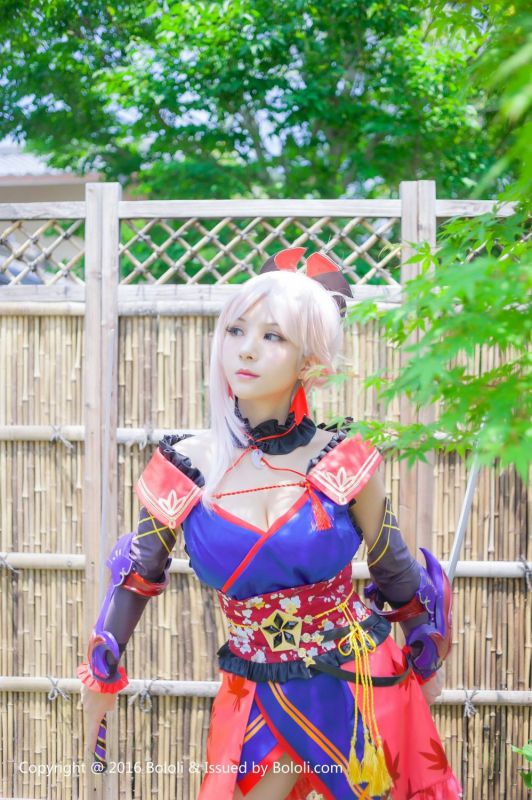 夏美酱图片BoLoli波萝社新刊宫本武藏一破cos写真套图