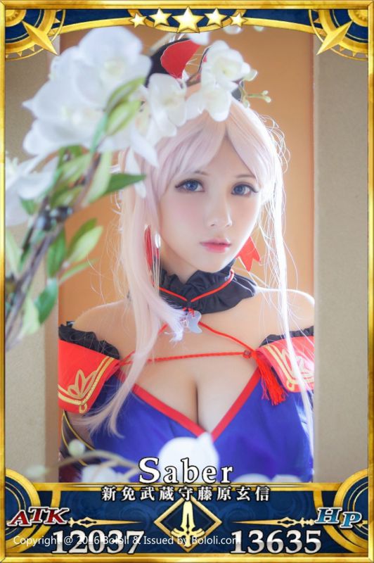 夏美酱图片BoLoli波萝社新刊宫本武藏一破cos写真套图
