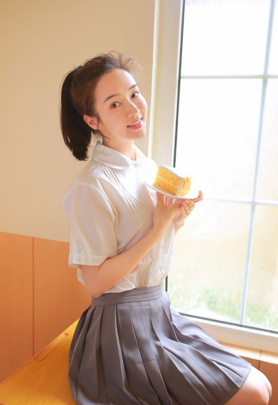 校园文科系萌妹子jk制服短裙清纯写真