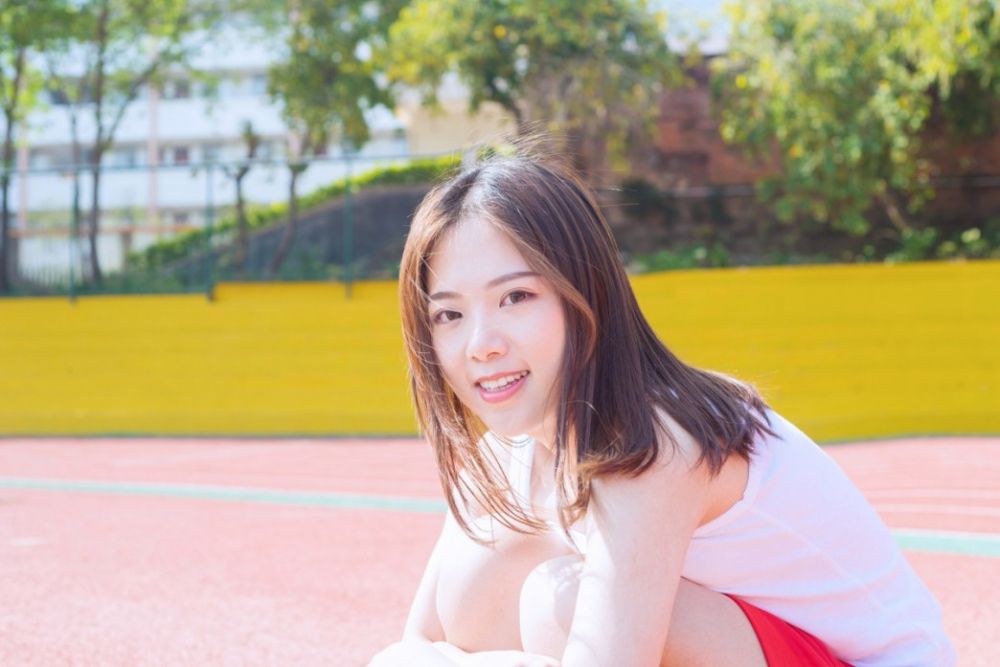 大学生美女模特小清新运动装长腿性感写真