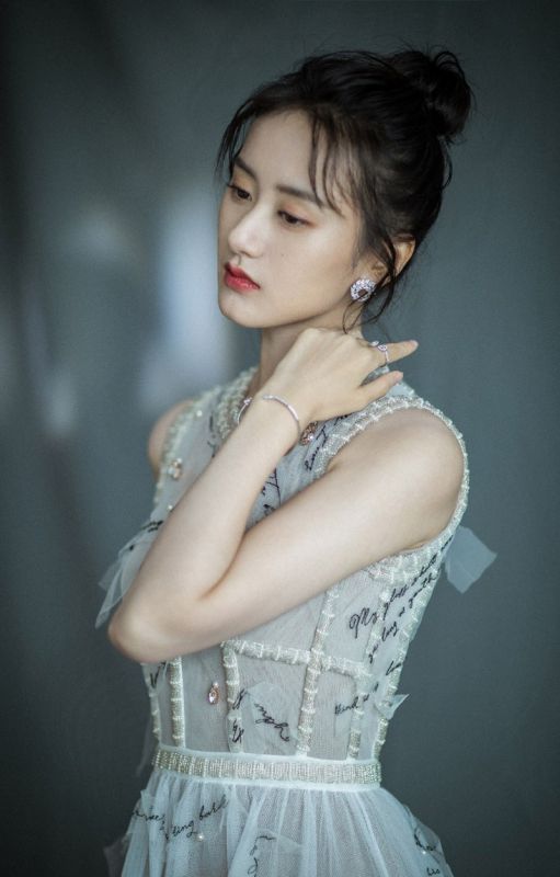优雅淑女袁冰妍艳丽薄纱长裙唯美迷人明星图片