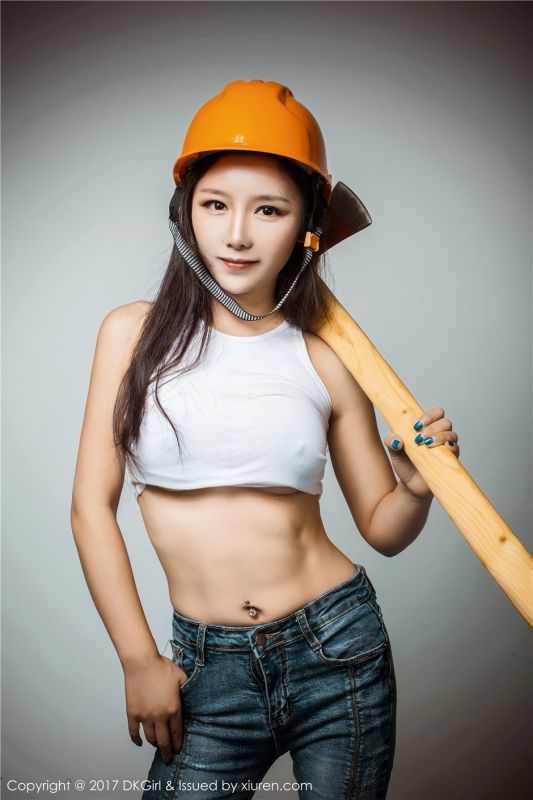 宅男女神媛美人牛仔裤露腹肌美腰长腿性感姿色迷人写真