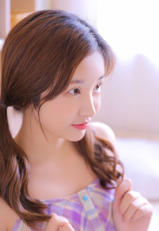 性感萝莉幺妹紫色格子裙甜美小清新私房长腿写真