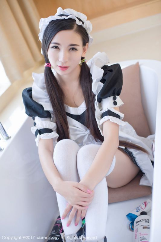 赵颖 - 日系女仆装和白色连体死库水 写真套图
