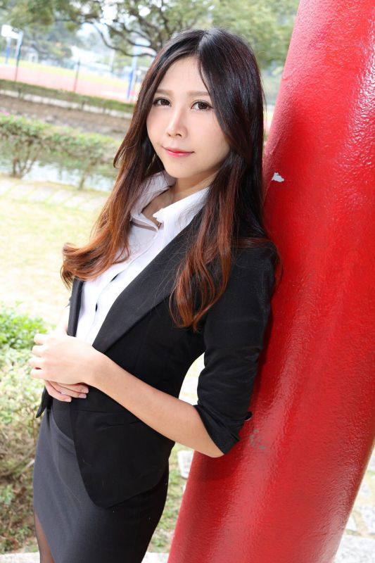 Zooey - 中文大學黑絲美腿 写真套图