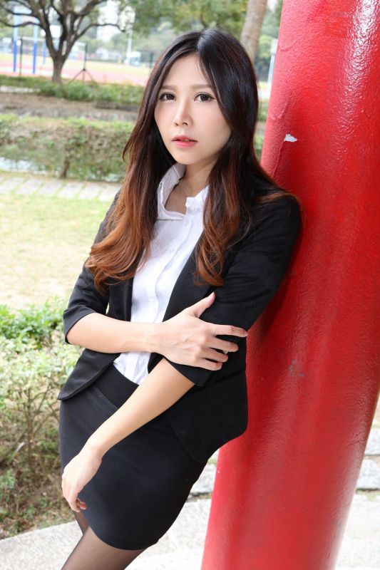 Zooey - 中文大學黑絲美腿 写真套图