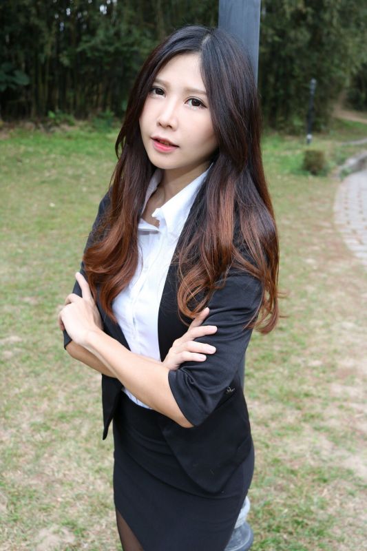 Zooey - 中文大學黑絲美腿 写真套图
