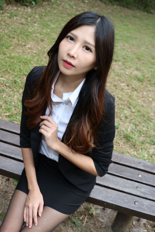 Zooey - 中文大學黑絲美腿 写真套图