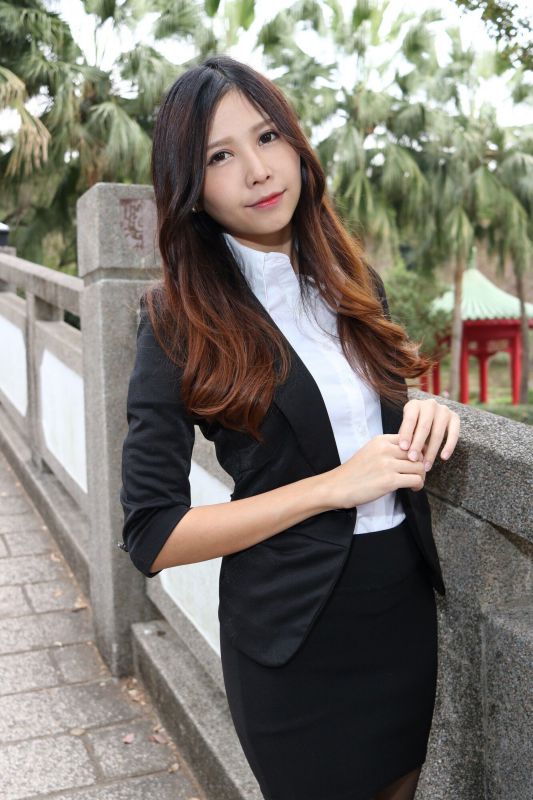 Zooey - 中文大學黑絲美腿 写真套图
