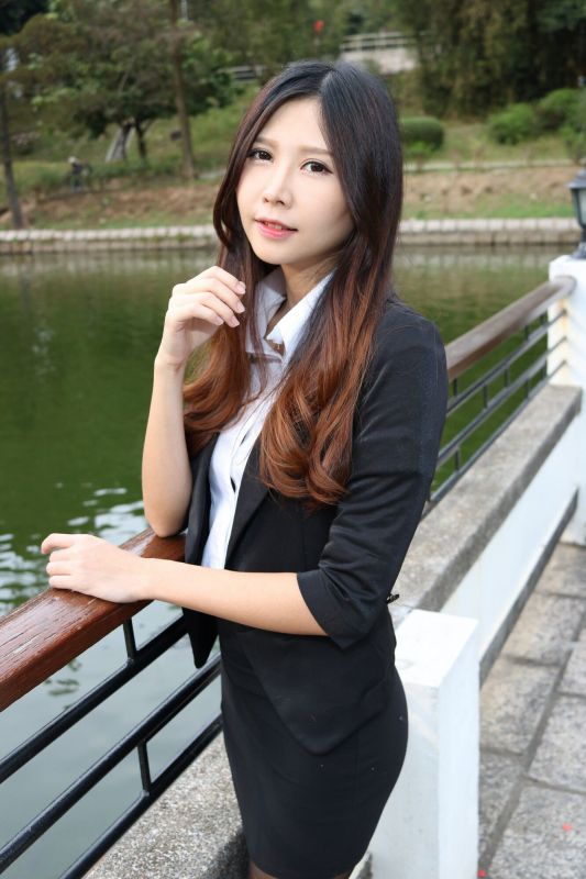 Zooey - 中文大學黑絲美腿 写真套图