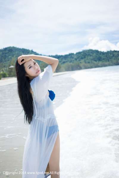 绮里嘉Ula《沙滩仙子》沙巴旅拍美图写真