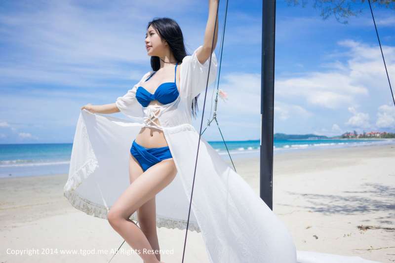 绮里嘉Ula《沙滩仙子》沙巴旅拍美图写真