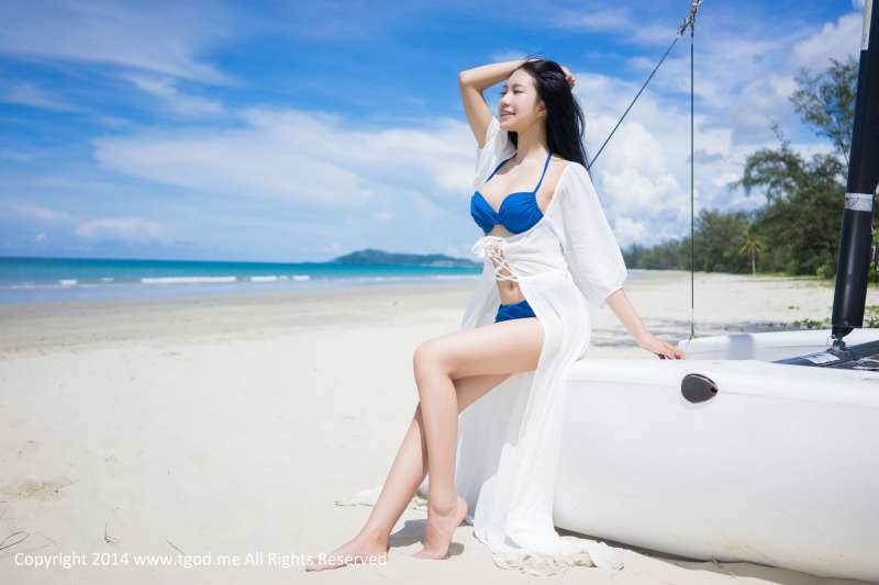 绮里嘉Ula《沙滩仙子》沙巴旅拍美图写真