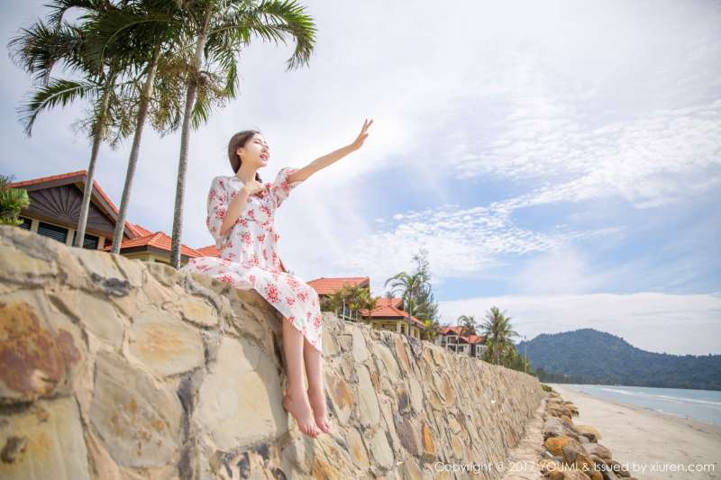 尤美 - 伫立在海边的唯美仙子 写真图片
