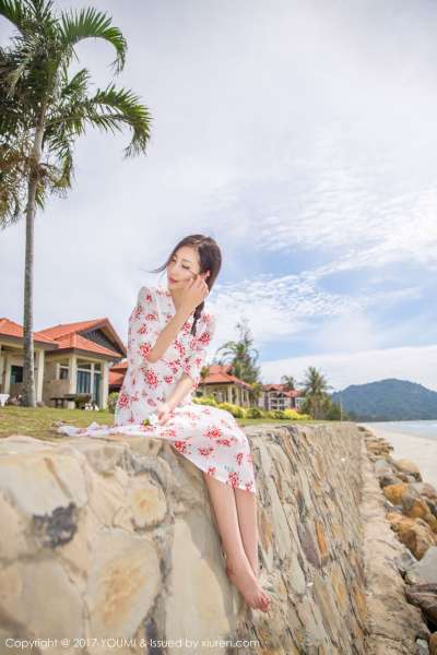 尤美 - 伫立在海边的唯美仙子 写真图片