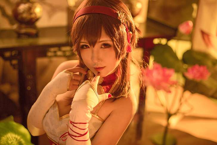 动漫萌娘乐正绫cosplay秀巨乳私房照