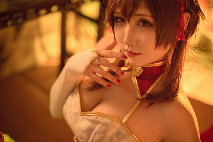 动漫萌娘乐正绫cosplay秀巨乳私房照