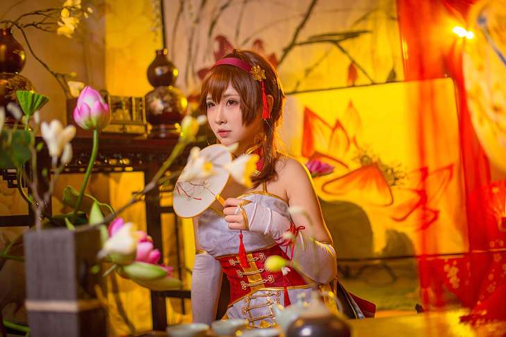 动漫萌娘乐正绫cosplay秀巨乳私房照